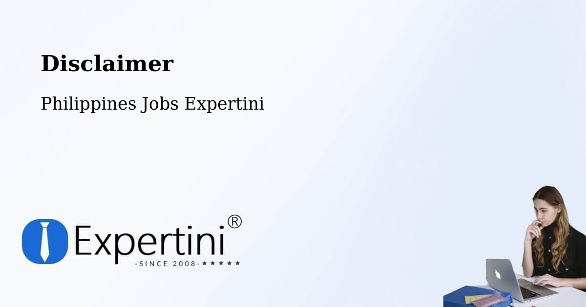 Disclaimer – Doyong - Philippines Jobs Expertini